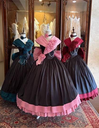 [Précommande jusqu'au 28 avril] Chapeau + accessoires de la série Princesse Rose Gothique Élégante