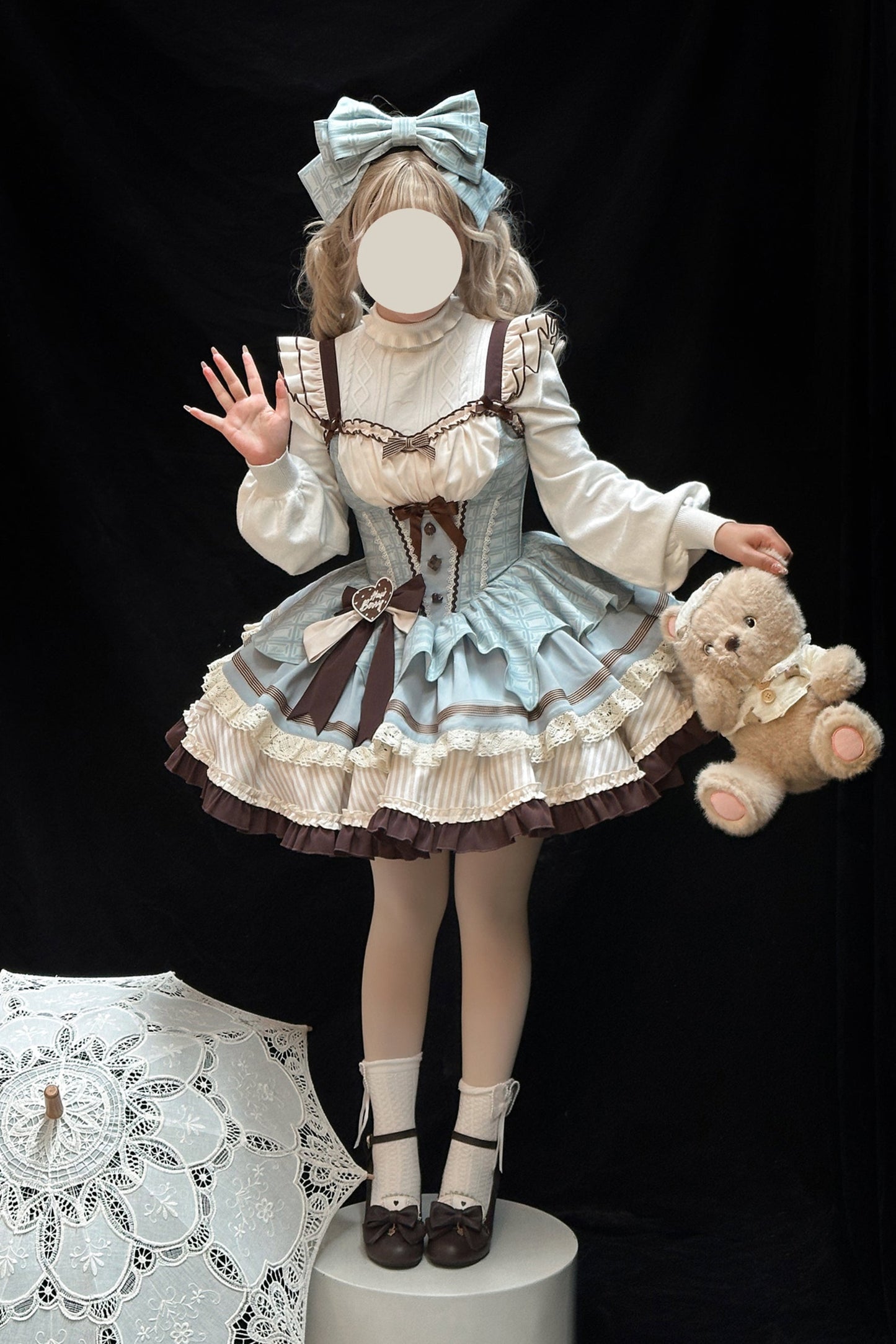 【予約商品】ミントショコラロリータチュチュスイートドレス＋リボンカチューシャ