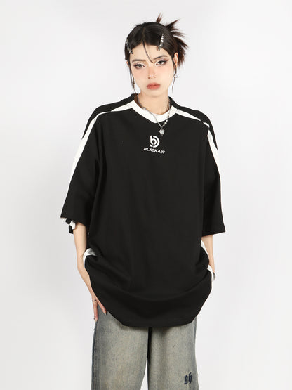 Raglan shoulder oversized loose couple T -shirt