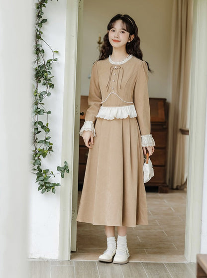 French Style Retro Long Skirt