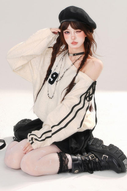 Short Loose Patchwork Sweatdress