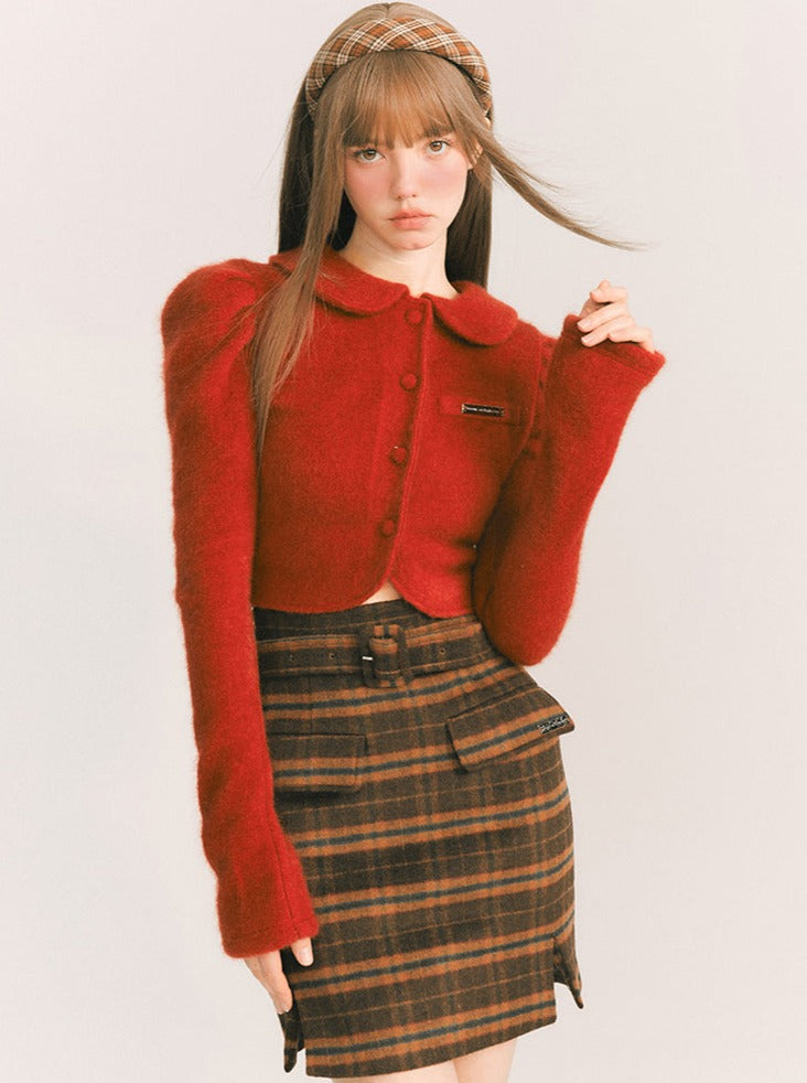 Welsh Check Wool Skirt