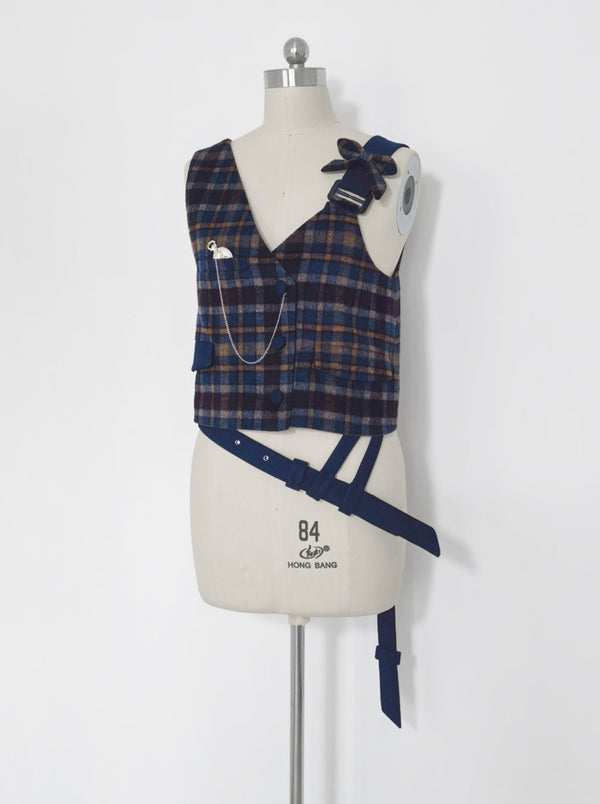 プリンスレトロチェックベスト＋バルーンパンツ＋スリットシャツ【予約商品】