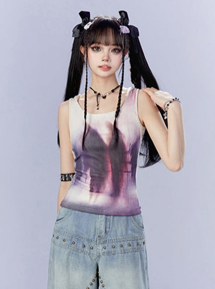 Dark Mode Summer Art Sleeveless Top