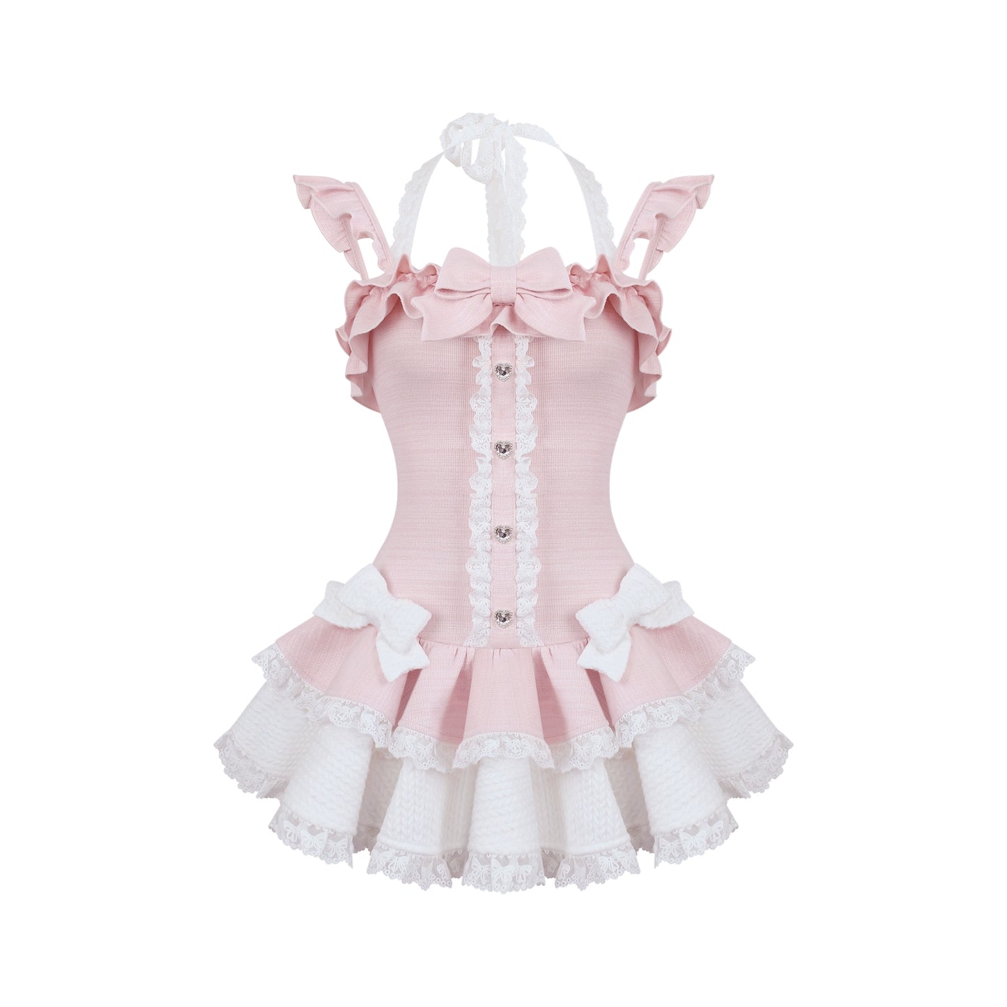 スイートチェリーショートカーディガン+ドレス+インナーパンツ