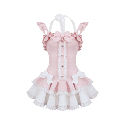 スイートチェリーショートカーディガン+ドレス+インナーパンツ