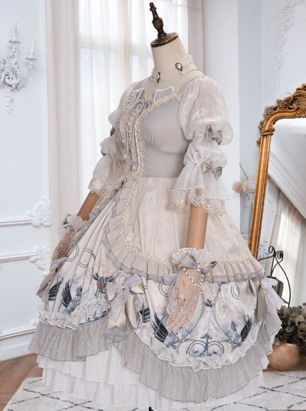 ウェディングローズガールレトロティーパーティーロリータ