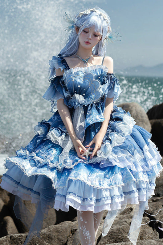 ジェリーフィッシュグラデーションファンタジードレス＋アクセサリー