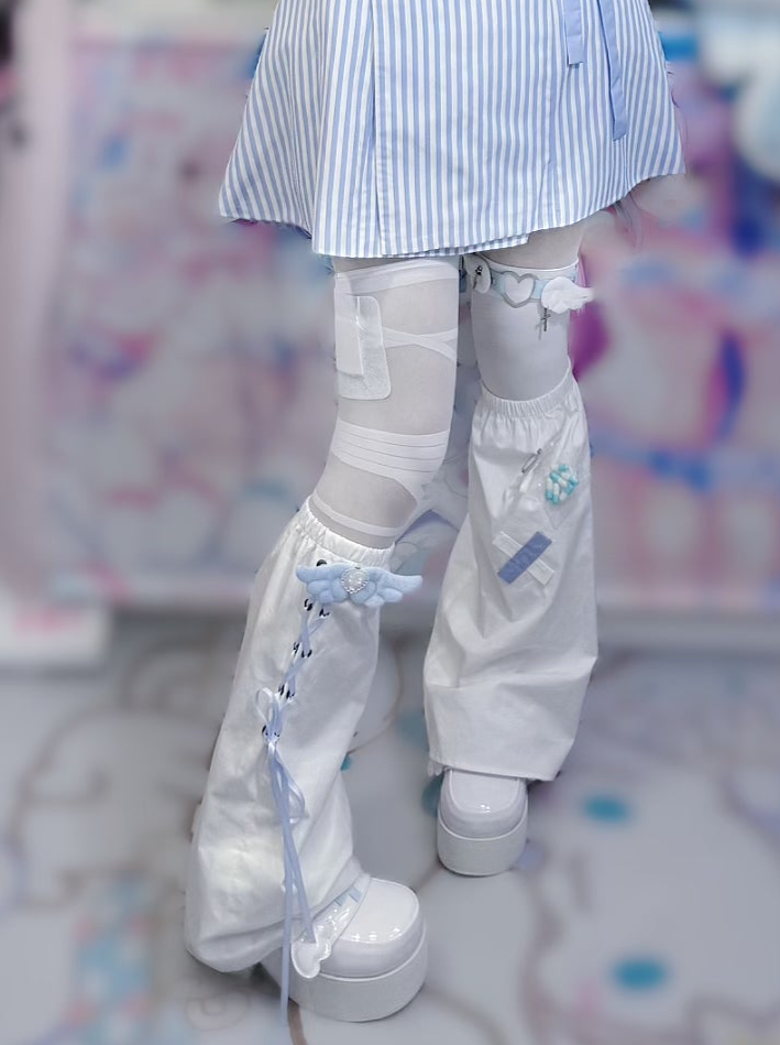 [Angel Neighborhood👼] Angel Stripe Dress + Leg Warmers + Sleeves