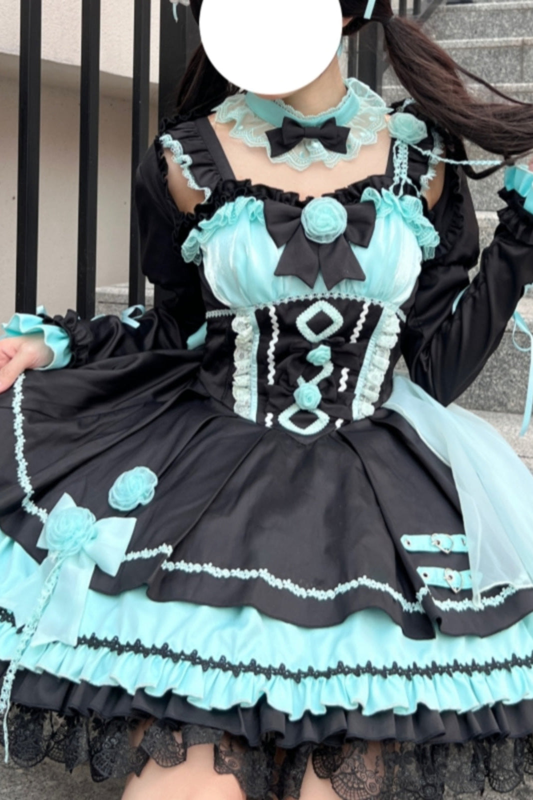 Dark Rose Bow Lolita Dress