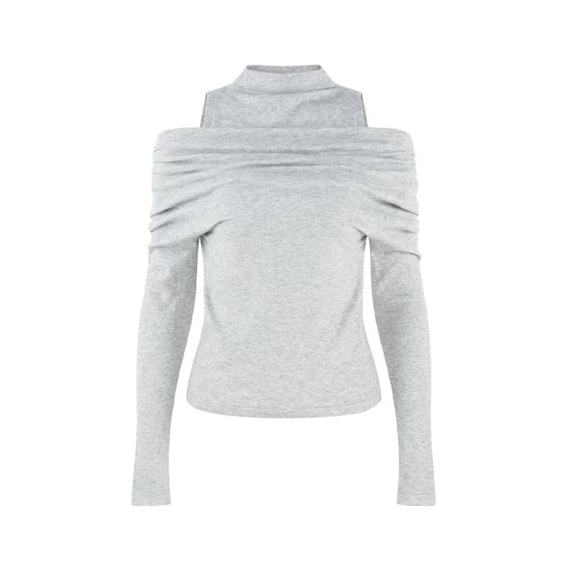 French Knit Off-Shoulder Top