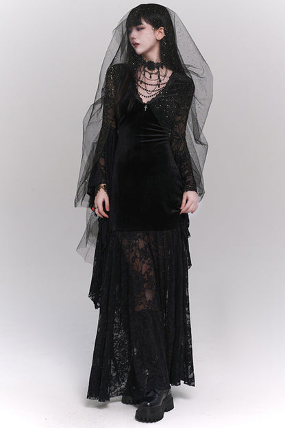 Dark Princess Sheer Long Dress