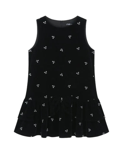 French Sweet Käbel Velvet Dress + Ribbon Neck Blouse