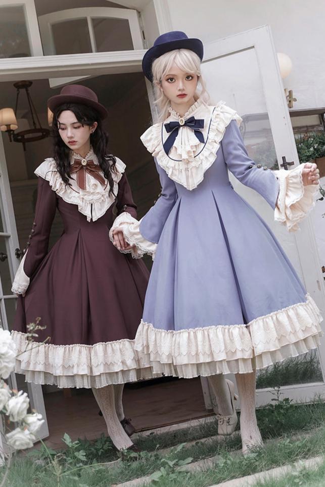 [Reservation deadline on October 22] Aria Elegant College Style Princess Sleeve Dress Suit