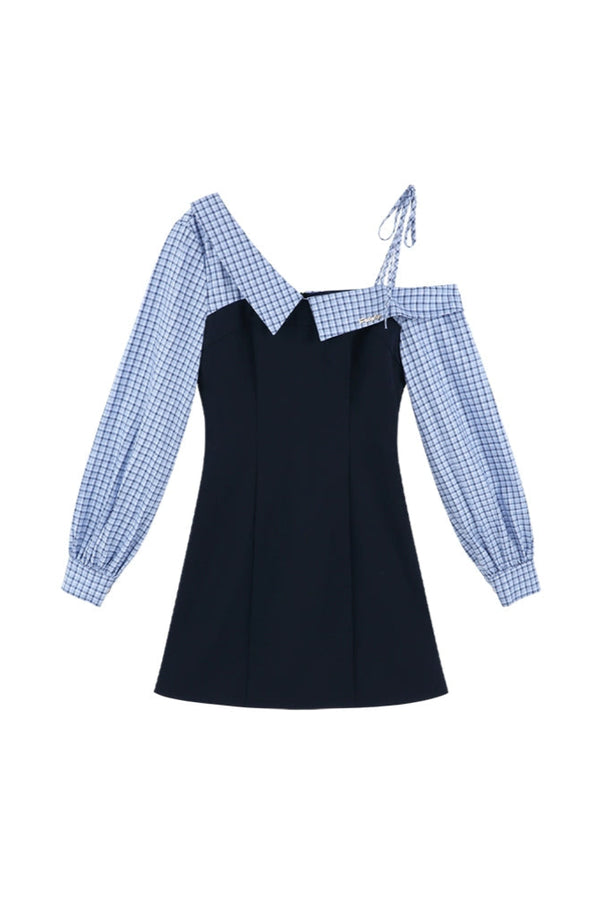 Gingham Strapless A-line Gown