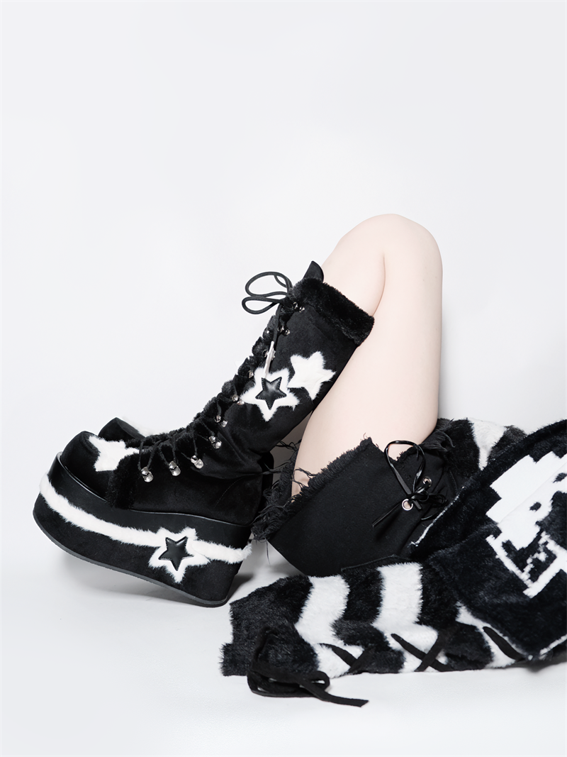 Velvet Star y2k Subculture Mid Platform Boots