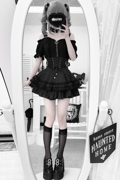 Subculture Heartbeat Top + Flared Skirt