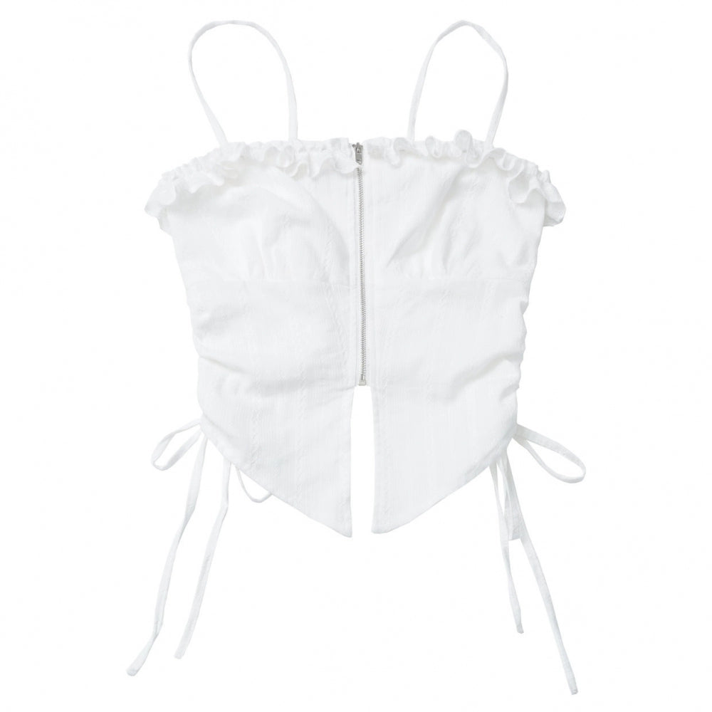 Check Tie Blouse Ursus Camisole + Skirt + Short Top