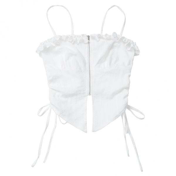 Check Tie Blouse Ursus Camisole + Skirt + Short Top