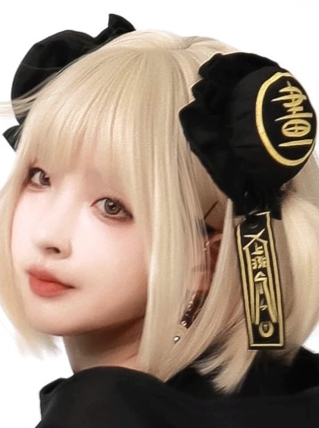 ダークネオンチャイナジャケット＋ショートパンツ＋ロングパンツ＋レッグウォーマー＋ヘアーアクセサリー【予約商品】