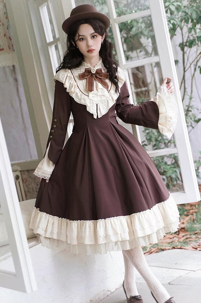 [Reservation deadline on October 22] Aria Elegant College Style Princess Sleeve Dress Suit