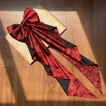 [Clôture des réservations le 105] Série d’accessoires gothiques élégants rouges/bleus (ras-du-cou/ensemble de broches papillon/KC serre-tête/châle/chaîne de taille/traîne à ruban au dos/gants en dentelle fleurie)