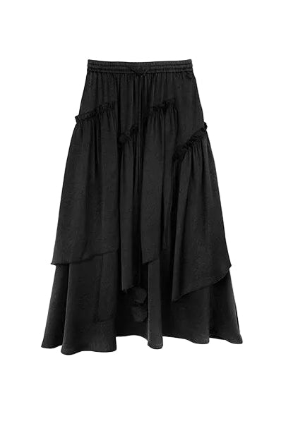 Dark Romantic Satin Skirt