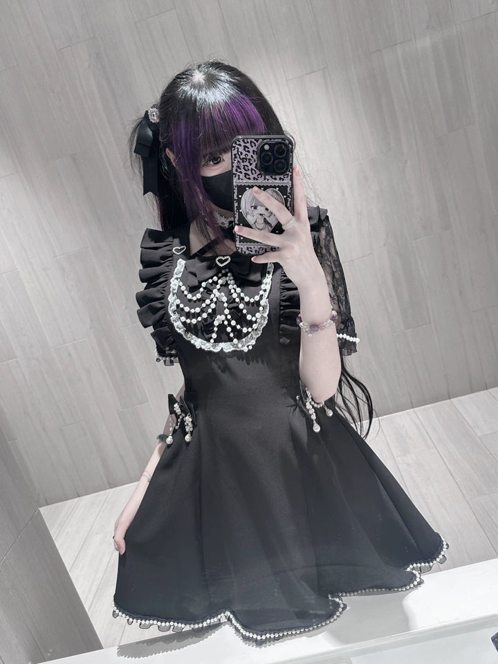 ブラックパールレース地雷ドレスセット