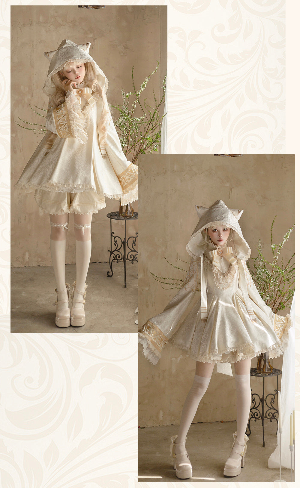 Cat Witch Platinum Series Cat Ear Magic Hat Dress Suit Full Set