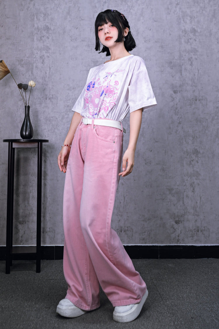 Osh pinky denim pants