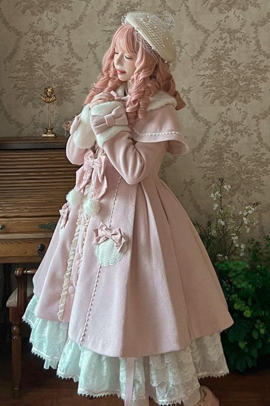 予約商品】3Colorsファートリムケープリボンロリータスイートスタイル