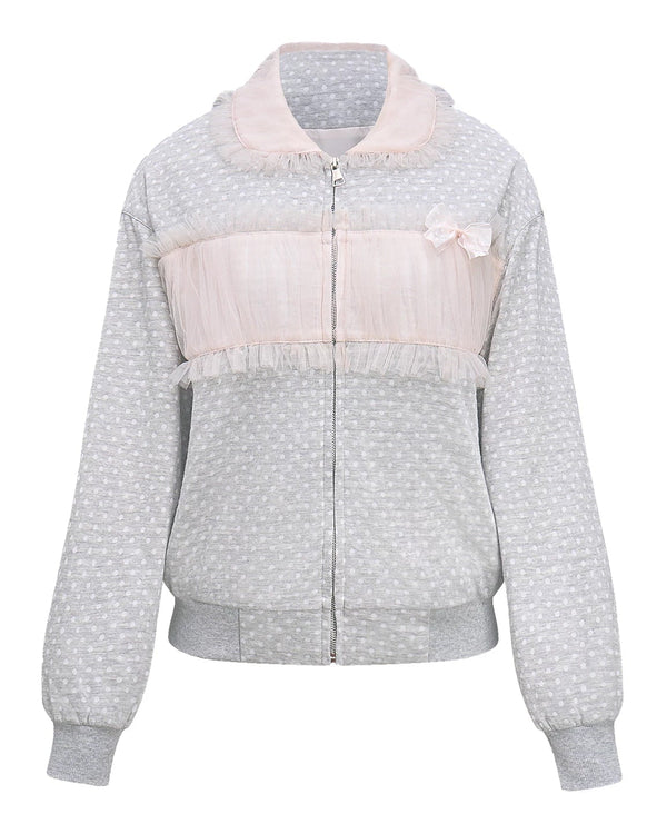 ポルカドットレースジャケット