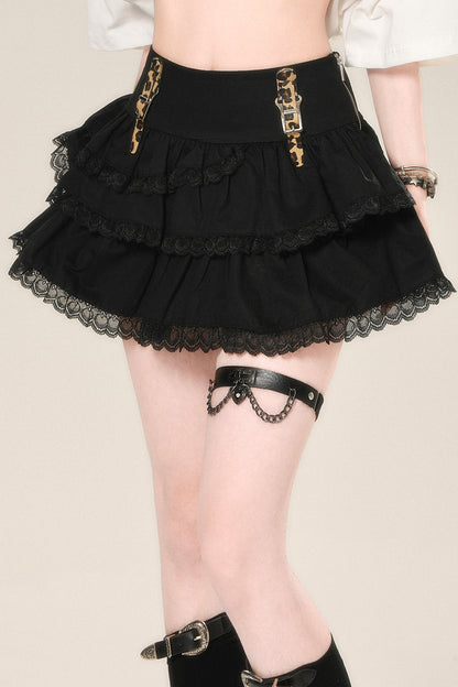 ブラックスワンレースミニスカート
