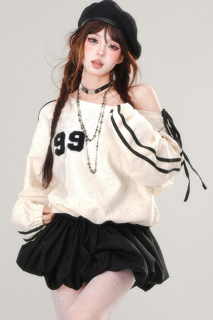 Short Loose Patchwork Sweatdress