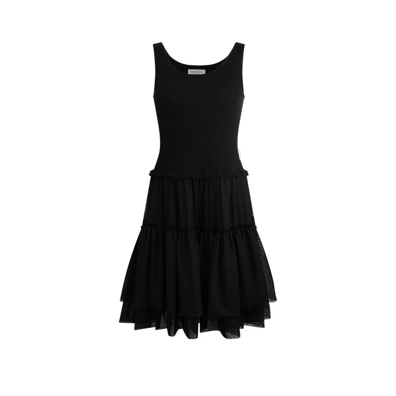 Robe chasuble en tulle Y2K