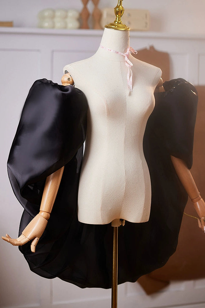 ヘップバーンサテンバルーンスリーブ