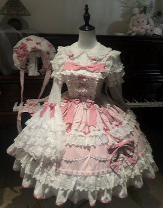 [Pre-order product] Lily's Tea Party Antique Lolita Dress Complete