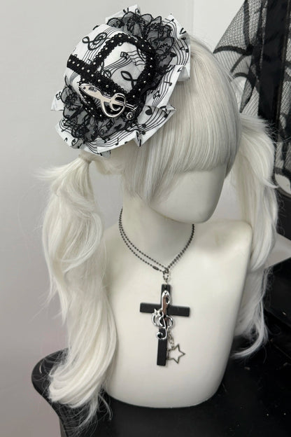 ミュージカルノートロリータレースハット