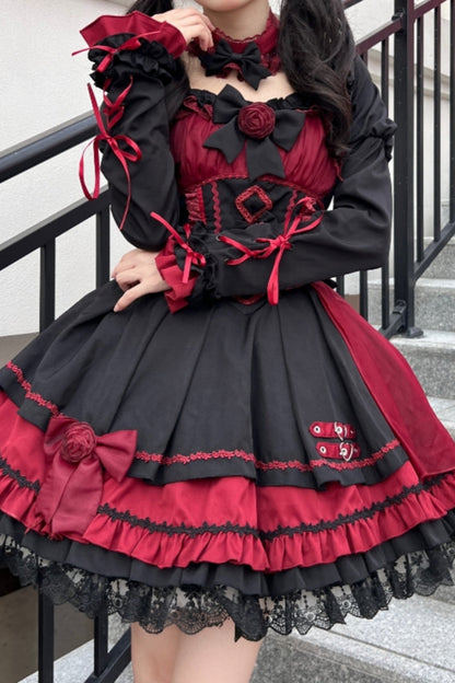 Dark Rose Bow Lolita Dress