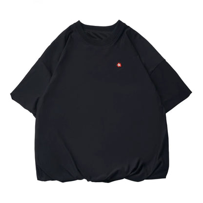 t-shirt oversize con logo mela