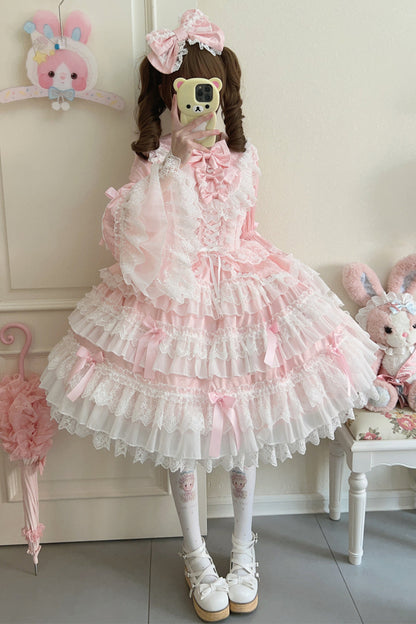 【予約商品】レースティアードロリータドレス