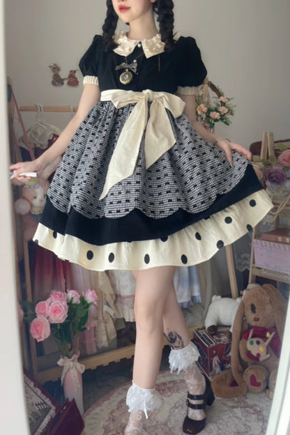 Peach Soda Dot Doll Lolita Dress