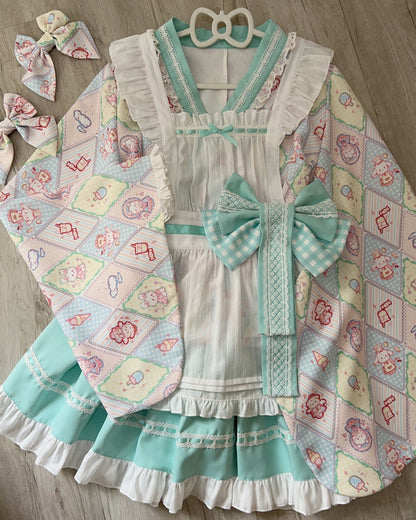Retro Maid Cafe Japanese Lolita Set