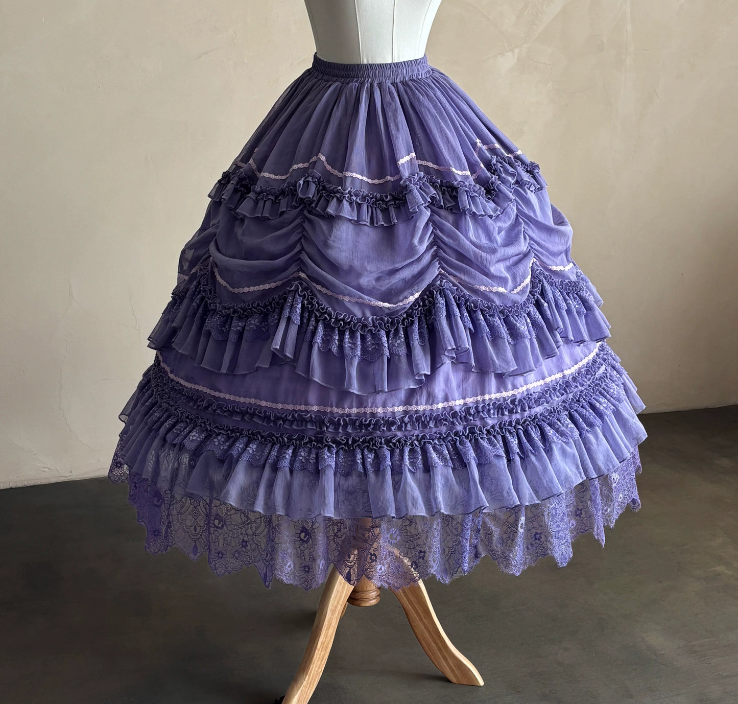 【9月13日予約締切】Purple/Dark Purple Gothic Lolita Elegant Iris Dress Top & Bustier & Skirt Set 1/2+ Full Set