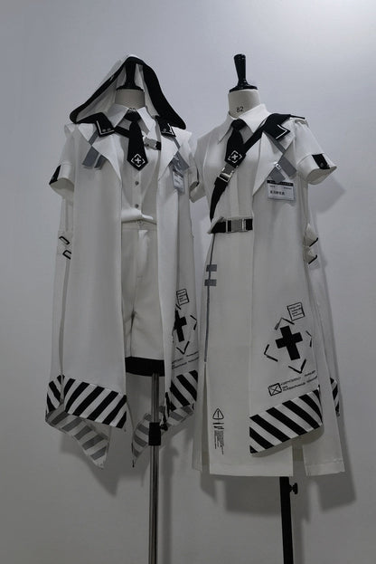 Virtual Military Cool Handsome Shirt Short Pants Cape Set