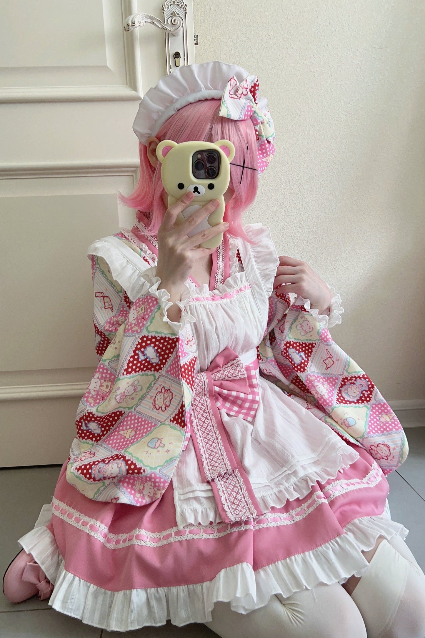 Retro Maid Cafe Japanese Lolita Set