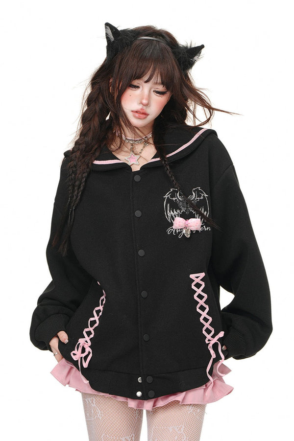 ネイビーカラースイートセーラージャケット