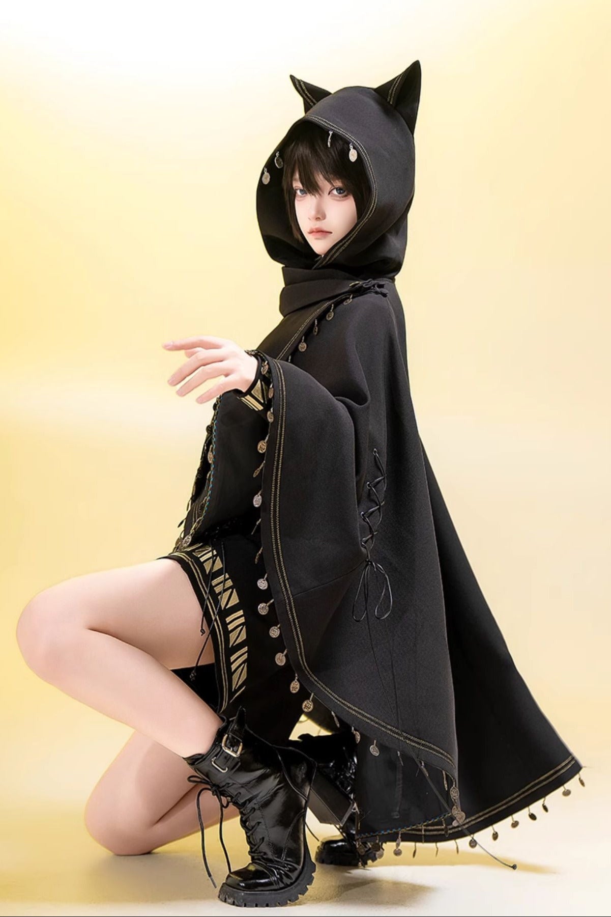 [Mar. 26, 2012 Deadline for reservation] Black Cat Lolita Prince Series Cat Ear Oversize Cloak