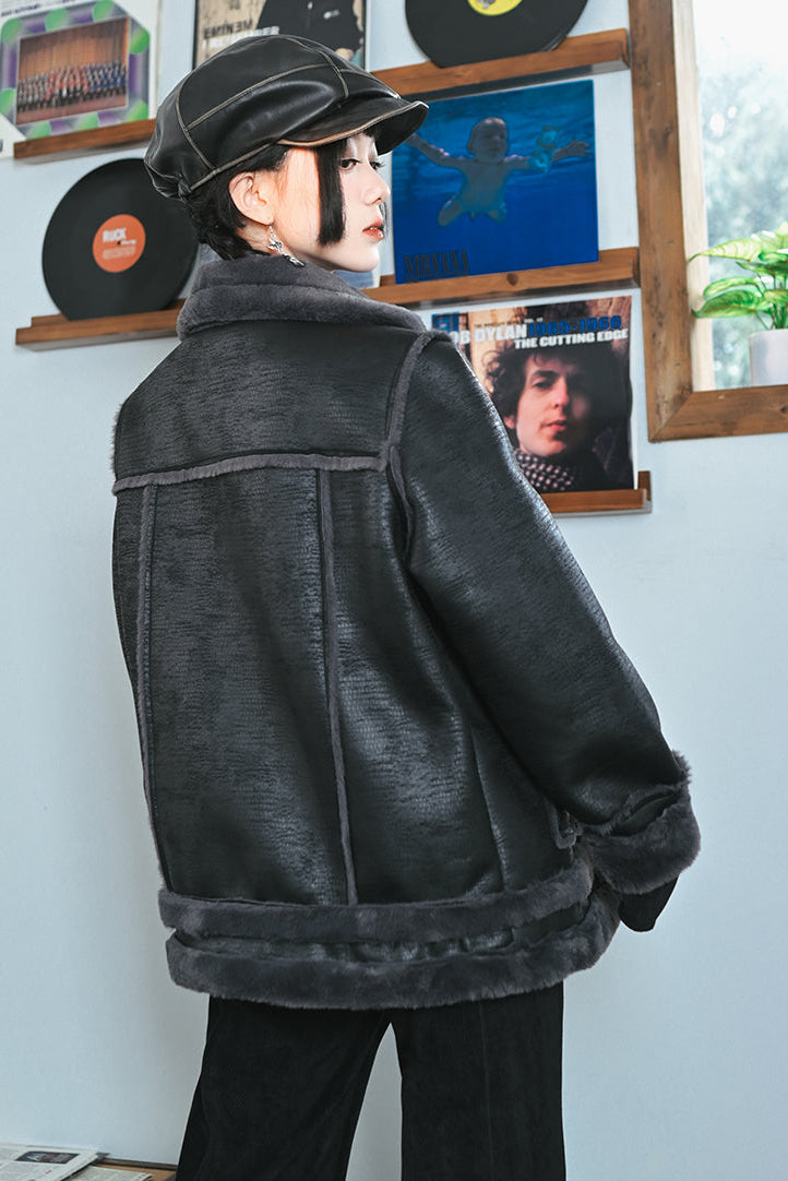 モードレザーファーコート