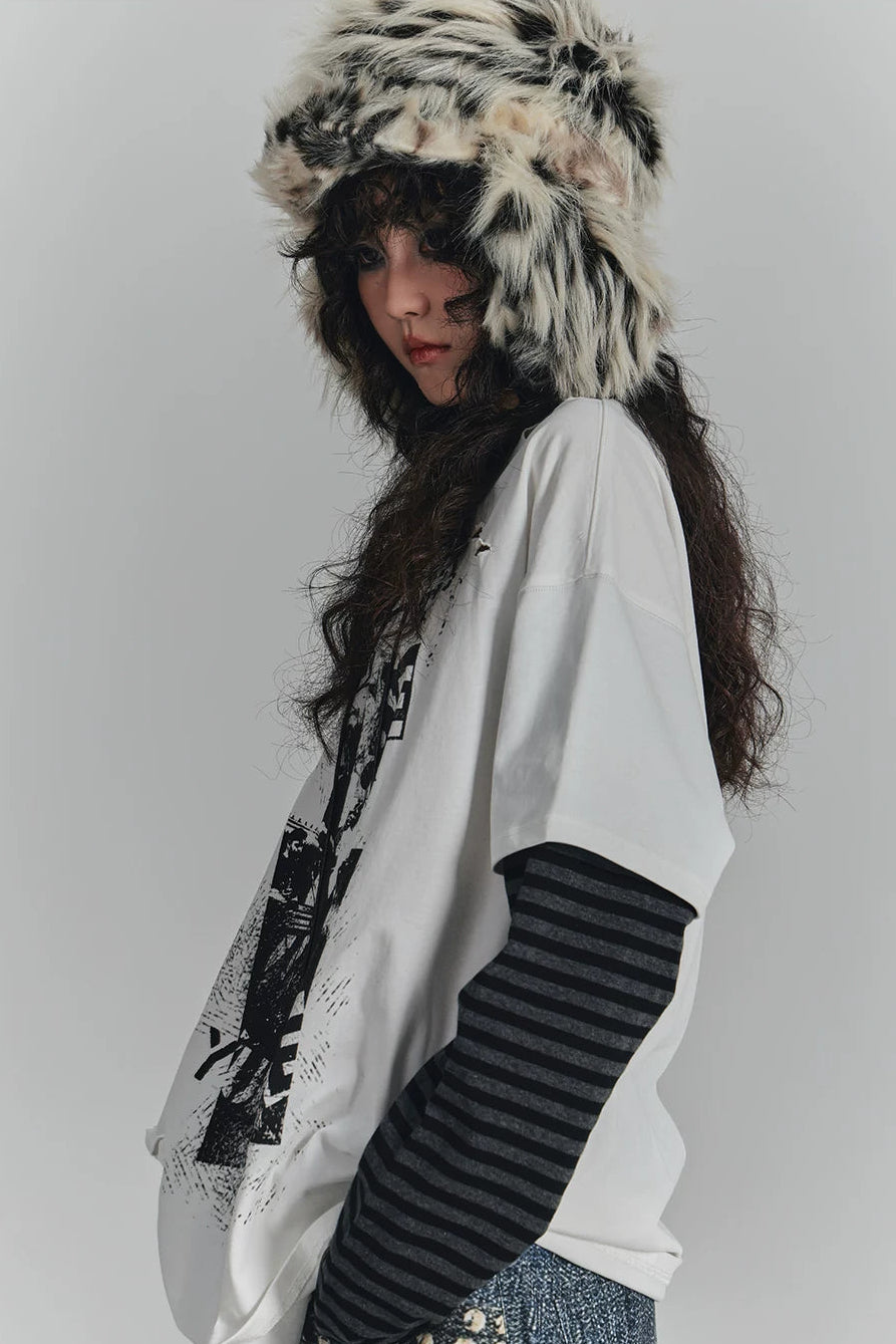 レトロダークボーダールーズトップス